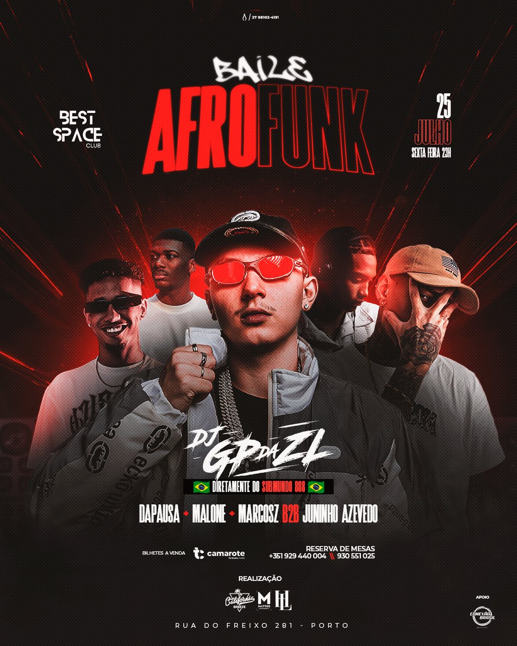 BAILE AFROFUNK DJ GP DA ZL 🇧🇷 Ingressos - Porto, Porto em Jul 25